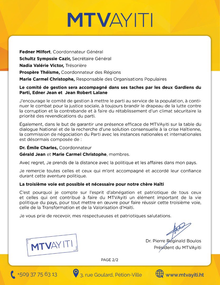 Pierre Reginald Boulos tweet media