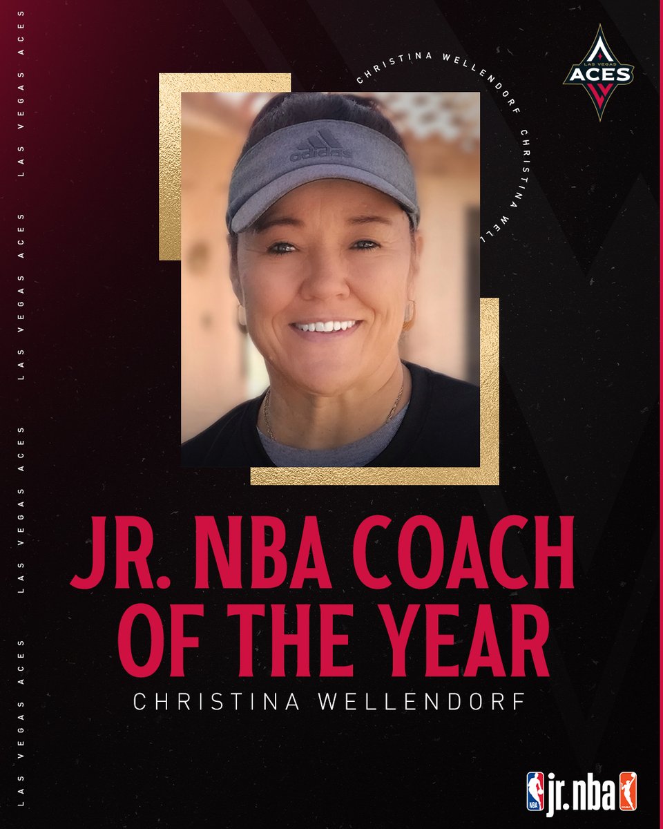 LVAces's tweet photo. Congratulations to John C. Fremont Middle School Boy's Basketball Coach, Christina Wellendorf, on being the first-ever WNBA nominee to win Jr. NBA Coach of the Year! 

We are so proud of you, Christina ❤️🖤

@jrnba // #ALLIN https://t.co/Gp96ex8Utt