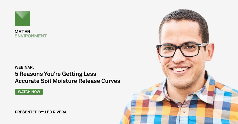 meter_env's tweet photo. Change the way you understand your #soil.

In this 20-minute on-demand webinar, METER scientist Leo Rivera, @countsracing, compares available methods and teaches how to combine the latest #technology to generate full, accurate soil moisture release curves.