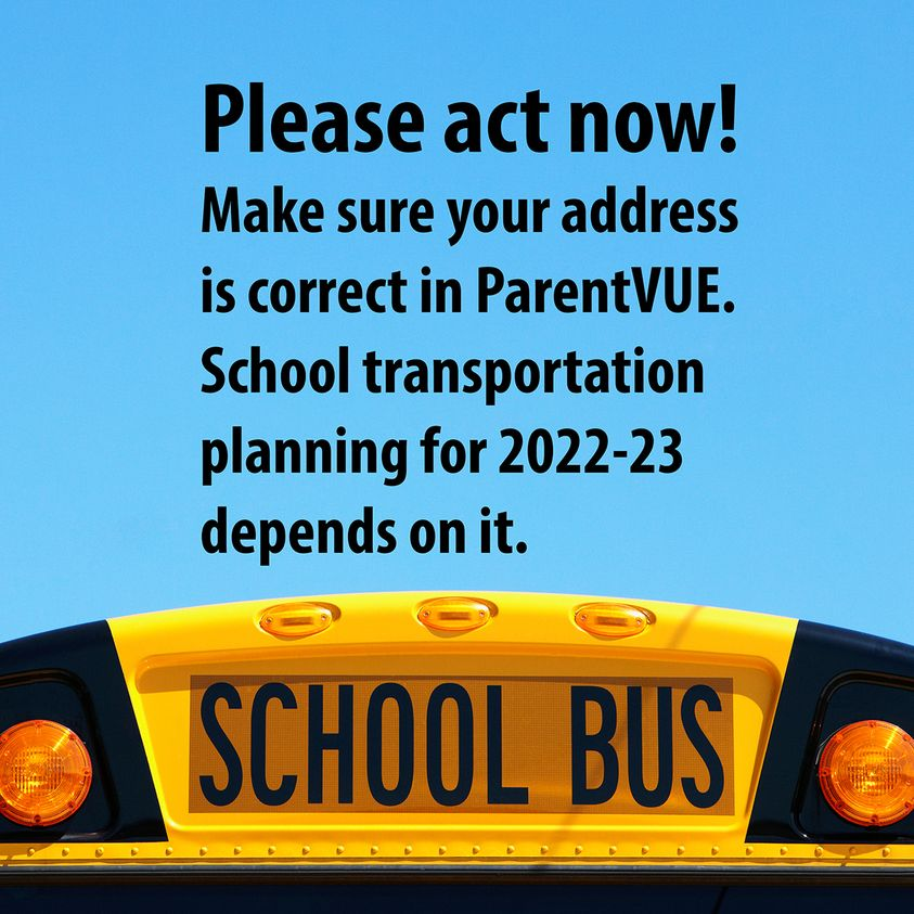 ScottScorpions's tweet photo. Scorpions families: Please make sure your address is correct in ParentVUE! #oneccps #smoothstart #BusRiders https://t.co/5GSZQrS3yN