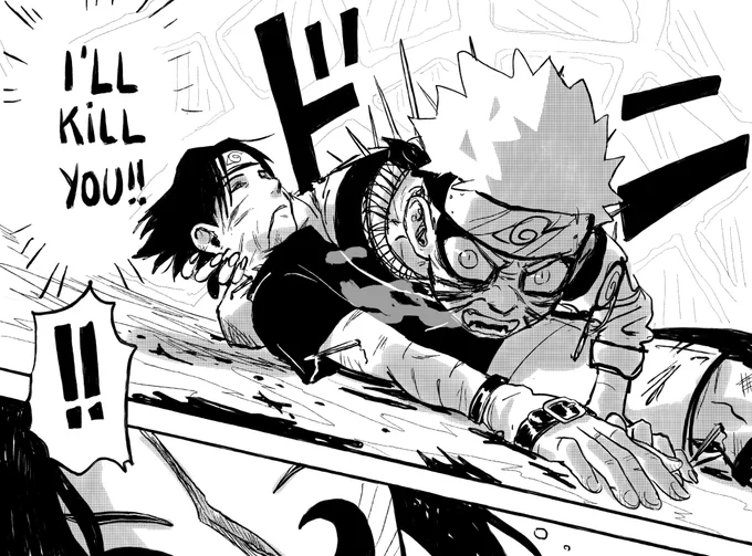 #narutaugust2022 day 1, redraw of this iconic panel 