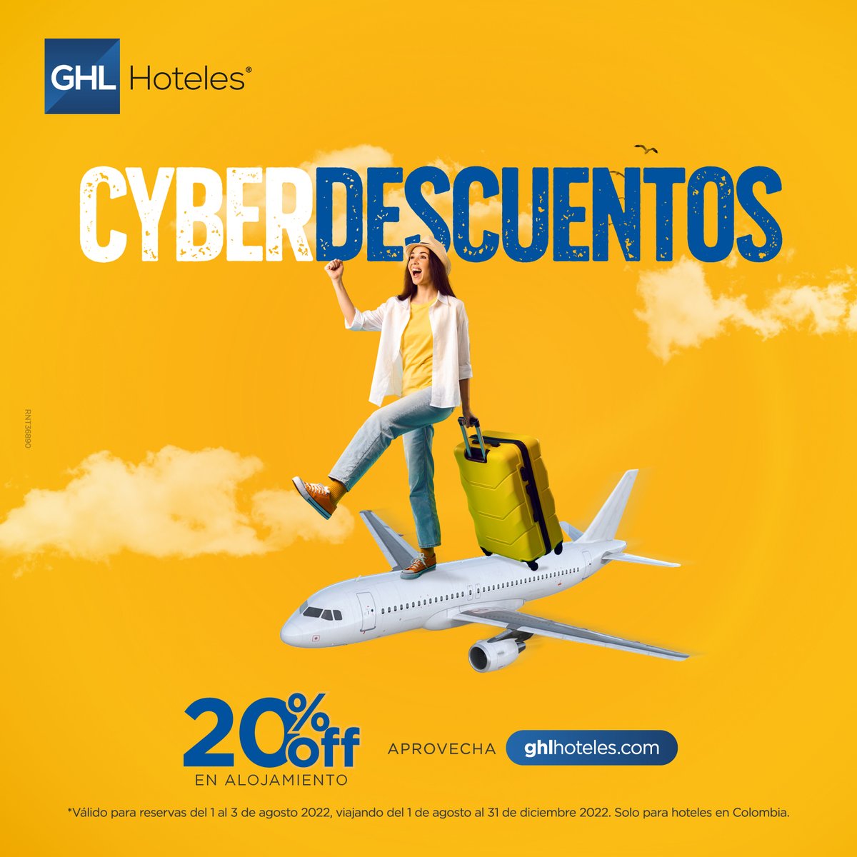 20%OFF💥Nuevo mes = nuevo viaje bit.ly/fb-GHL
*Válido para reservas de alojamiento realizadas en nuestra web del 1 al 3 de agosto 2022, viajando del 1 de agosto al 31 de diciembre 2022. No aplica planes. Sujeto a disponibilidad. Solo hoteles en Colombia.
RNT 36890⁣⁣