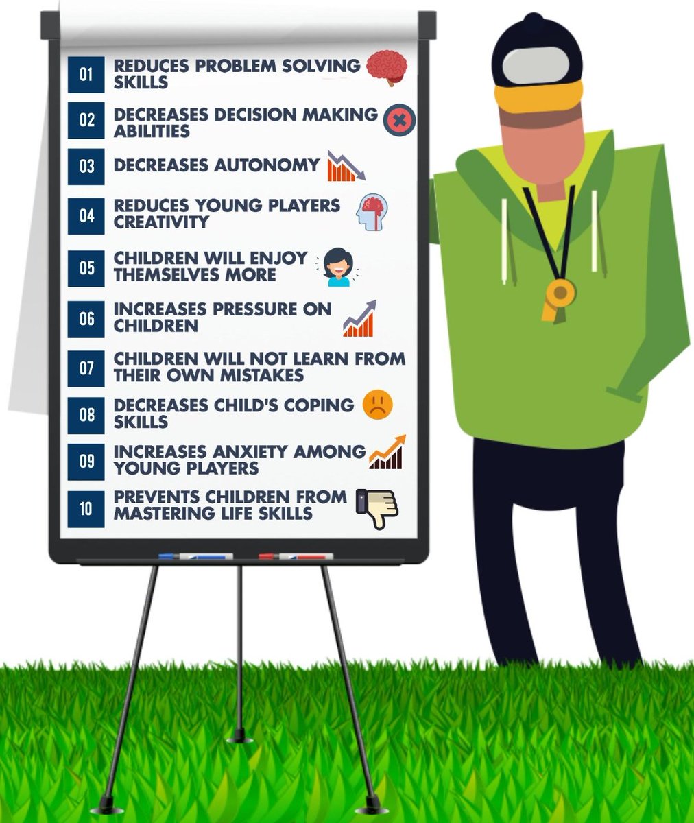 10 reasons why a parent should constantly stop instructing young players in games