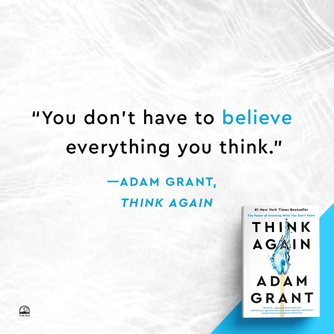 💥 THINK AGAIN by @AdamMGrant is our Instructional Coach Book Study for @DASD_Schools Exchange Day. Join colleagues in this reflective opportunity to expand paradigms, relearn & rethink through the masterful storytelling & research Grant shares in his @nytimes best seller