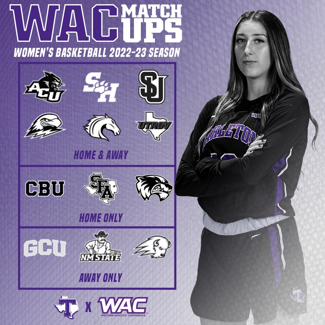 Here’s who we’ve got from the WAC for the 2022-23 season 👀 

Stay tuned for times and dates as the season gets closer!

#TexanNation x #BleedPurple