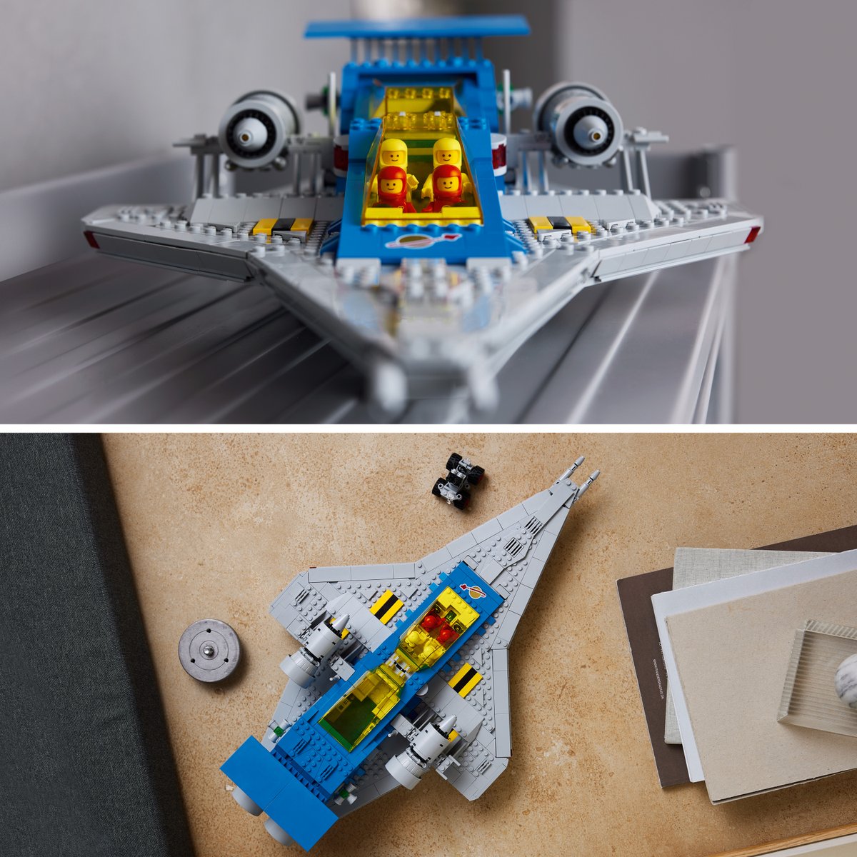 A blast from the past! This anniversary edition of the Classic 497 LEGO Galaxy Explorer model (10497) retains all the joy and details of the 1979 set – but on a bigger scale!