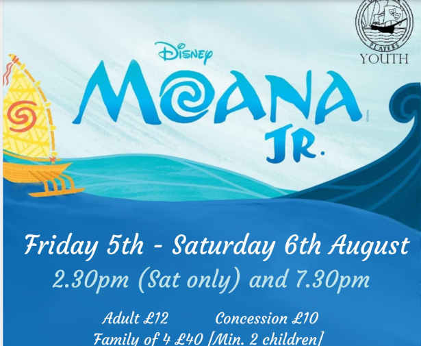 Fun for the whole family, grab your tickets for Moana Jr. now!

Friday 5 Aug - Sat 6 Aug | 2.30pm (Sat only) &amp; 7.30pm
🎟️ ow.ly/tlj650K7bSr

#beaconarts #inverclyde #moana #musical <a href="/GPlayersYouth/">GPYouth</a> <a href="/GrnkPlayers/">Greenock Players🎭</a> <a href="/discinverclyde/">Discover Inverclyde</a>