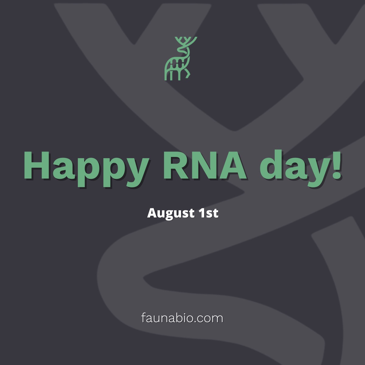 faunabio's tweet photo. Happy #RNAday from #FaunaBio! 🧬 https://t.co/wDnri0S1yz