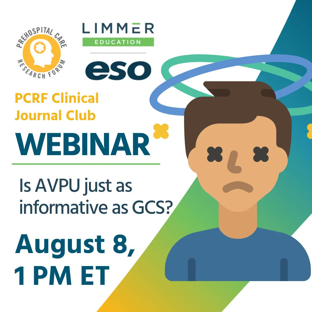 LimmerEducation's tweet photo. Is AVPU comparable to GCS in critical prehospital decisions? Come join us as we find out if AVPU can be a dependable surrogate for GCS in prehospital care settings. https://t.co/rlkffQkOPG #FOAMed #FOAMEMS #AVPU #GlascowComaScore https://t.co/pe3rEfIvUk