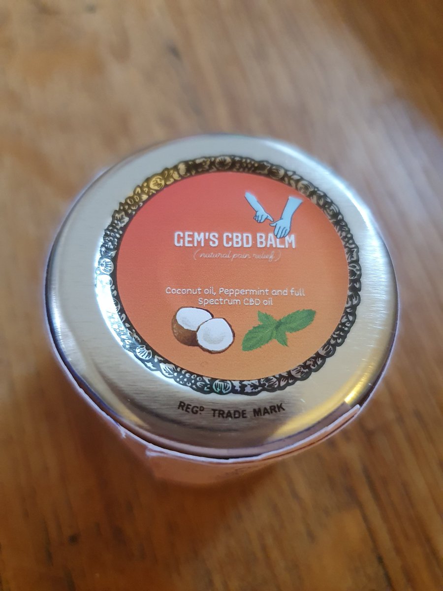 Looking forward to giving this #cbd balm from <a href="/radi0gem/">Quirky Gems (Quirky Gems Podcast 🎧)</a> a try on my painful hand joints 😁
#ChronicPain #hypermobility