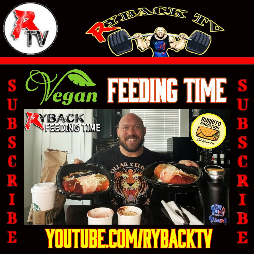 RybackTV's tweet photo. 🌱 Watch the latest episode of Ryback Vegan Feeding Time @BurritoAddictLV 🌱

https://t.co/5Zdc40S7o7

Also save 20% on https://t.co/osiZ4Sn2vC with code: FEEDINGTIME20. Thanks for watching🙏.

Subscribe to Ryback TV https://t.co/LfbJ2ivYnc

#Youtube #FeedMeMoreNutrition #Ryback https://t.co/GaUdwSWFUq