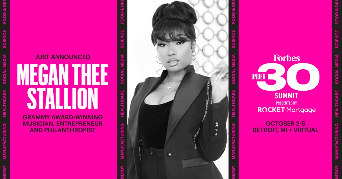 Megan <a href="/theestallion/">TINA SNOW</a> is officially confirmed to join the 2022 Forbes #Under30Summit. Don't miss your chance to hear from this incredible artist, #entrepreneur, #philanthropist and ever-evolving cultural icon on October 2-5 in Detroit. Register Now: trib.al/Wc7Z5od