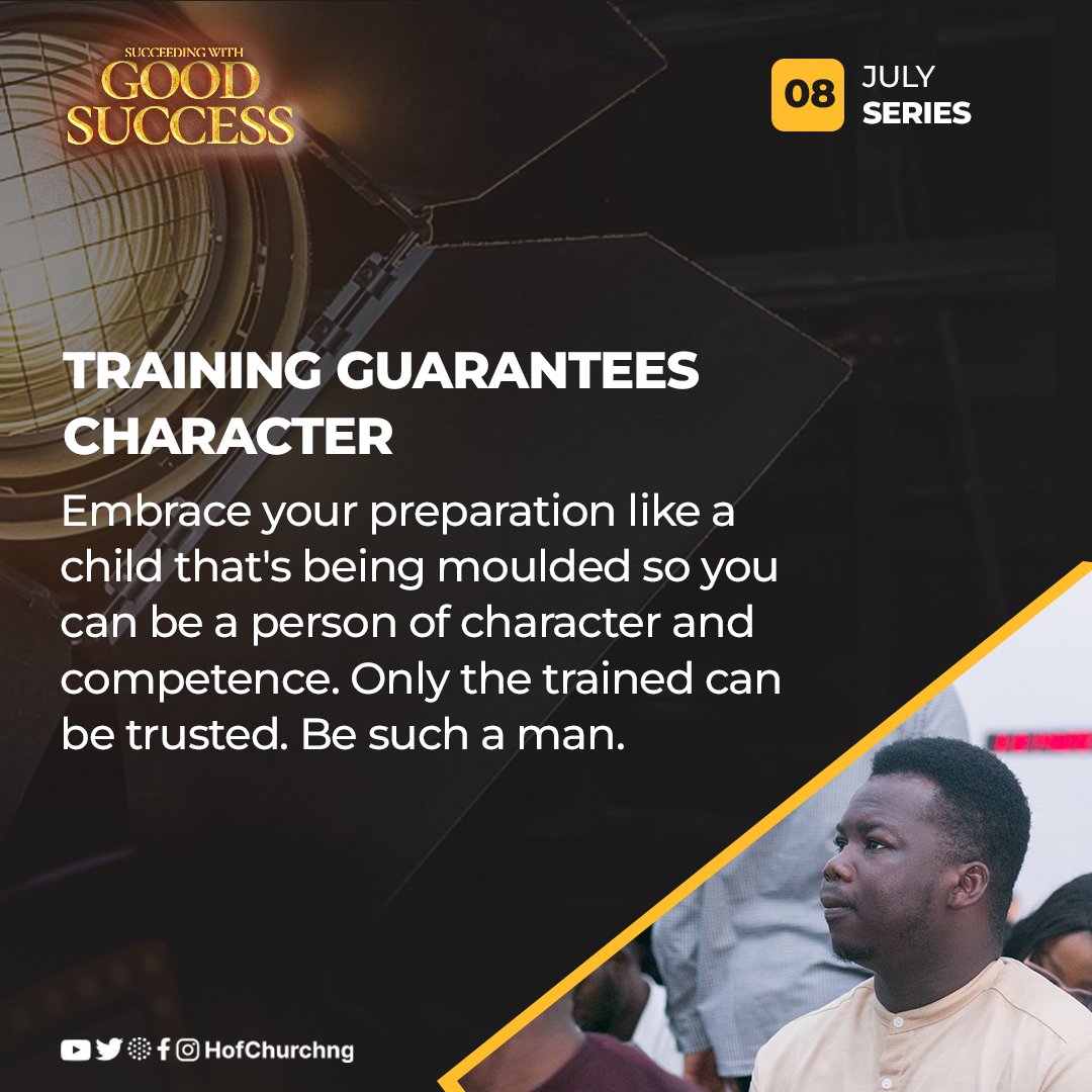 HoFChurchNG's tweet photo. 8/10
Only the TRAINED can be TRUSTED
#HoFSermonNote #StrongerBelievers #HoFChurchNG https://t.co/XASa6fBqI6