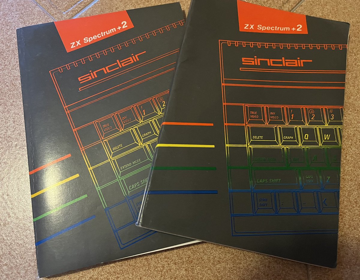 fcpignatale's tweet photo. Today I opened an old box:  Original User Manuals #spectrum #sinclair 128+2 #computer https://t.co/M5LAnAmC4W