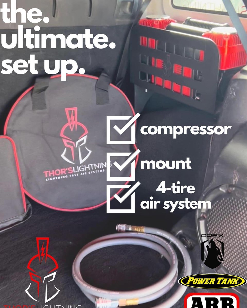 Hey Everyone!! Working with a new company and trying to get their Twitter established!  Please follow <a href="/AirofThor/">Thor's Lightning Air Systems</a>!!

They make airing up and down super easy ;)