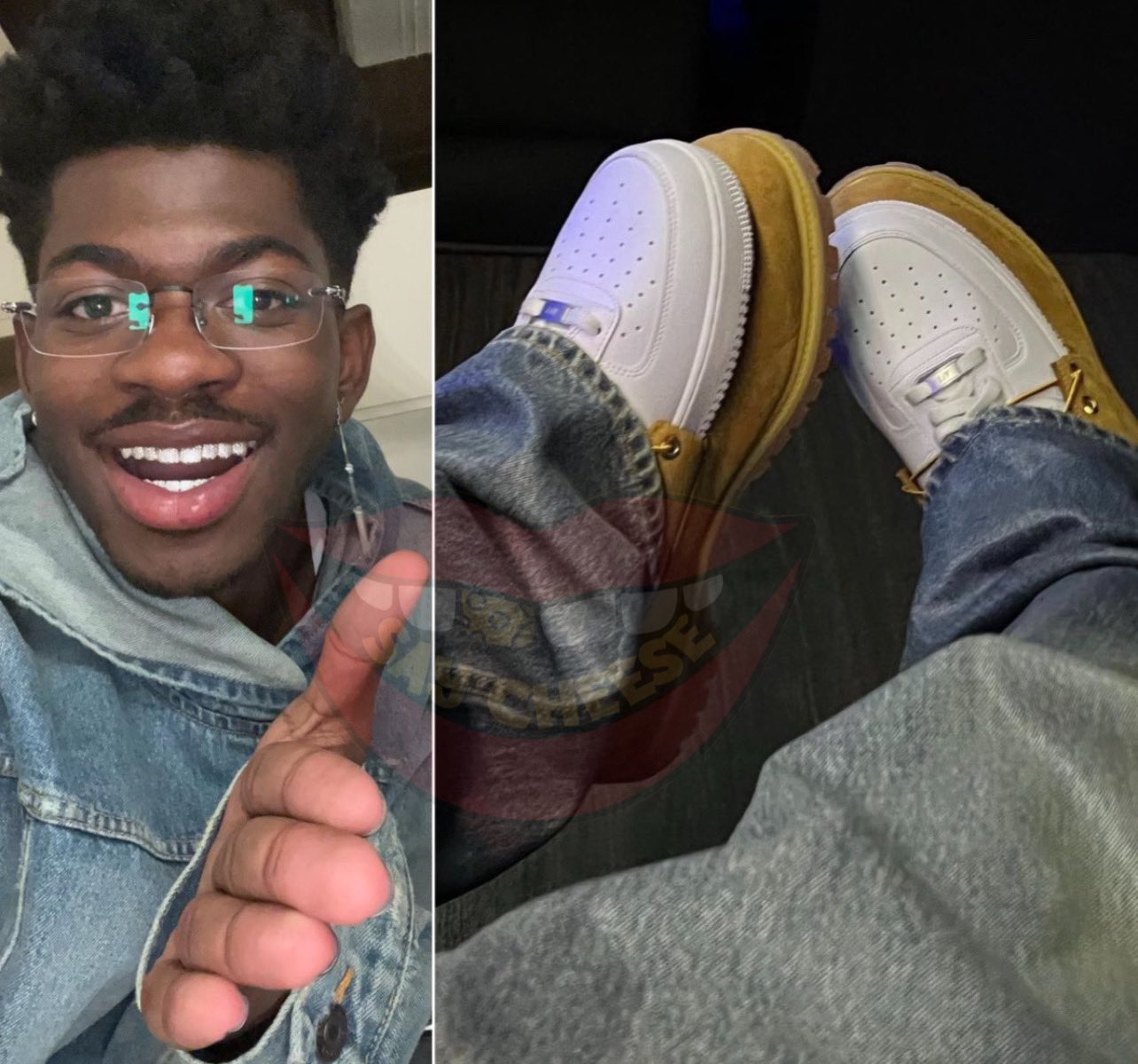 SAY CHEESE on X Lil Nas X rocking air force timbs https t TVcKJMVMfI X
