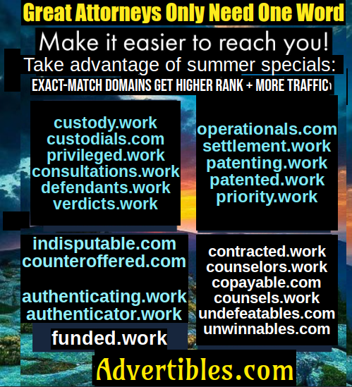 Domainifier's tweet photo. Do YOU love an attorney? No better gift than an exact-match domain, 1/2-price until Aug 31
#domainsforsale #lawyers #attorneys #lawfirm #lawfirms #discounts #ads #twitme #success #love #gifts #presents
Visit https://t.co/9l1rhadfA0 for all types of #SweetestDomains https://t.co/uJ0Egy7gTZ
