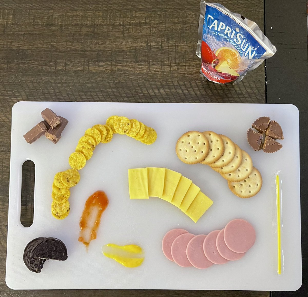 ayytrae's tweet photo. made a charcuterie board, who’s eating this with me? https://t.co/t8kCGDouiw