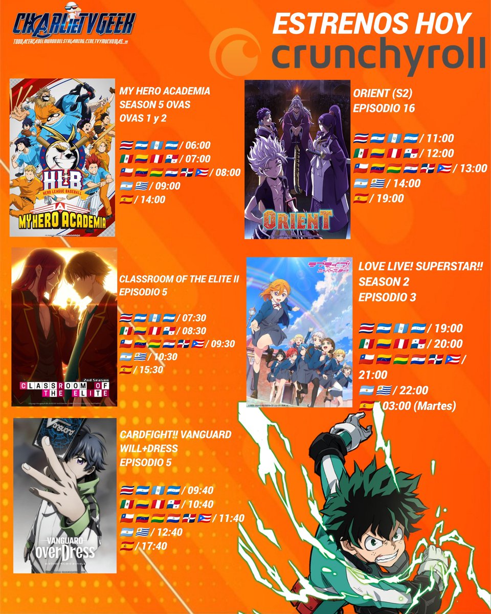 charlietvgeek's tweet photo. Nuevos episodios #ESTRENO en #CrunchyrollLA y #CrunchyrollES https://t.co/d80YHEtujQ