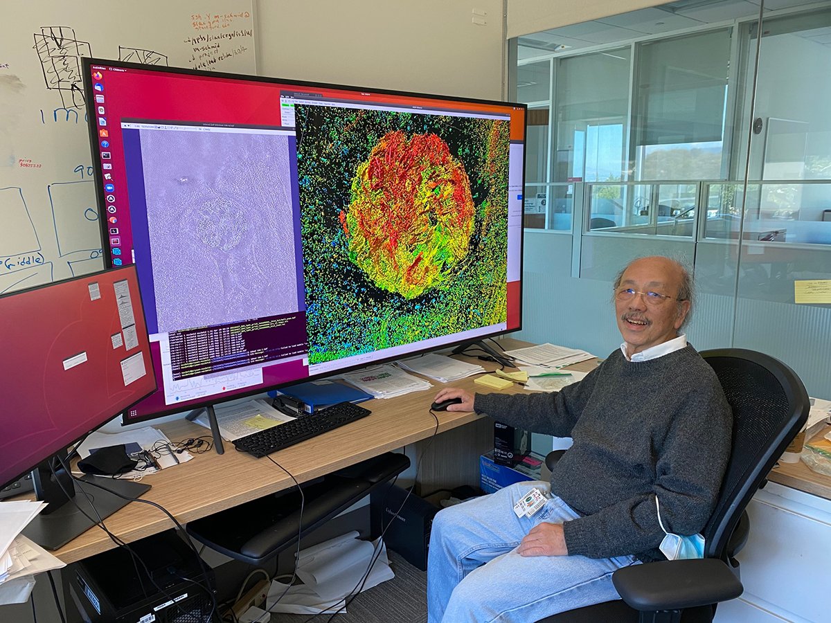 ChanZuckerberg's tweet photo. 👋🏼 Meet imaging grantee Wah Chiu. His team @Stanford is #ImagingTheFuture to improve our understanding of how cells function in health + disease. 

With new #tech, researchers could watch the parasite that causes malaria invade healthy human cells to understand how to stop it https://t.co/dhu3IEoo70