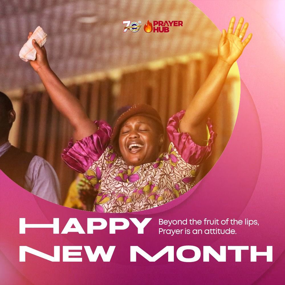 TheMMPraise's tweet photo. Happiness, joy and delight will come your way this month. It is a joyous month and nothing shall stand between you and your destiny.
Welcome to the month of New Beginnings and Perfect Jubilee!!
#RCCG70 #PerfectJubilee #RCCGConvention #PrayerHub #JubileePrayerHub https://t.co/6OJglbgTsJ