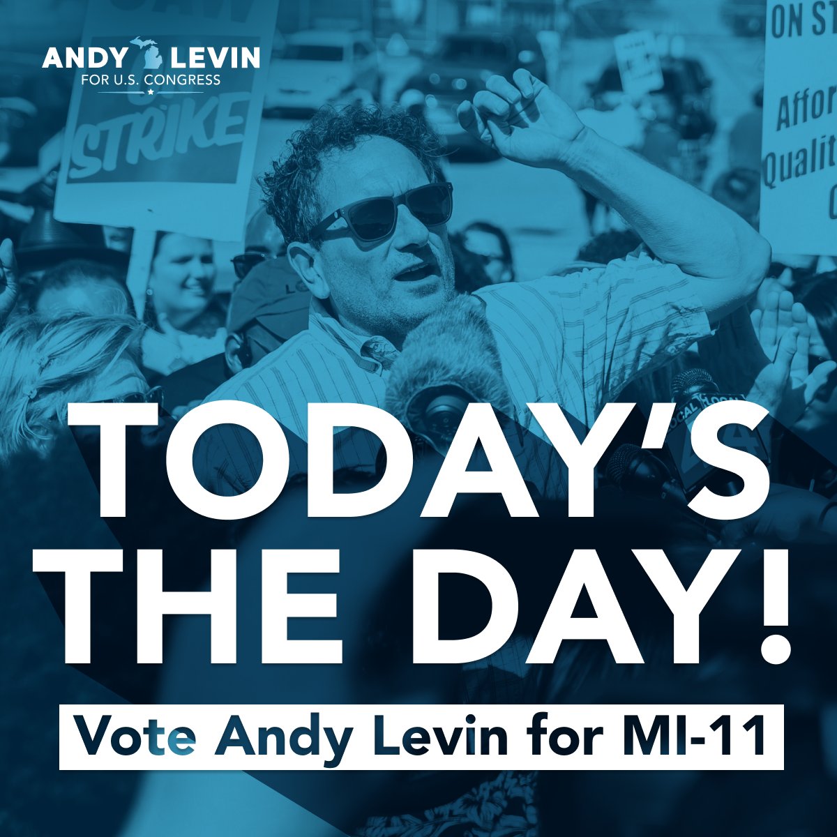 Andy_Levin's tweet photo. #TeamLevin here—today’s the big day! If you’re in the new #MI11 and you haven’t cast your ballot already, be sure to vote Andy Levin for Congress before polls close at 8pm tonight!
Find your local polling place: https://t.co/1lYN8lo1EP https://t.co/8mhPmYU2dX