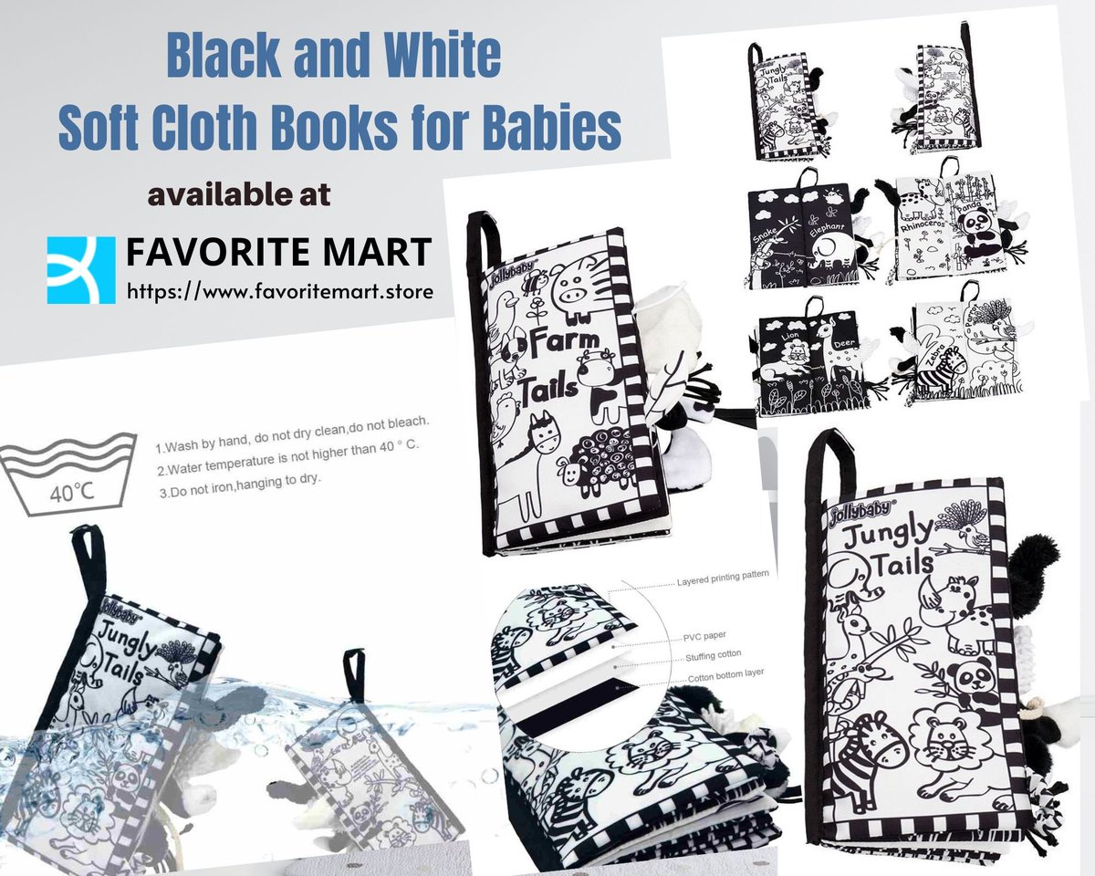 favouritemarts's tweet photo. Let your baby physically feel and be attached to a fun story with this exquisite, unique storybook experience.  The black-and-white nature of this storybook also aids in stimulating visual development.
For more info visit: https://t.co/69L3BCJmGL https://t.co/xXNQpVuYzg