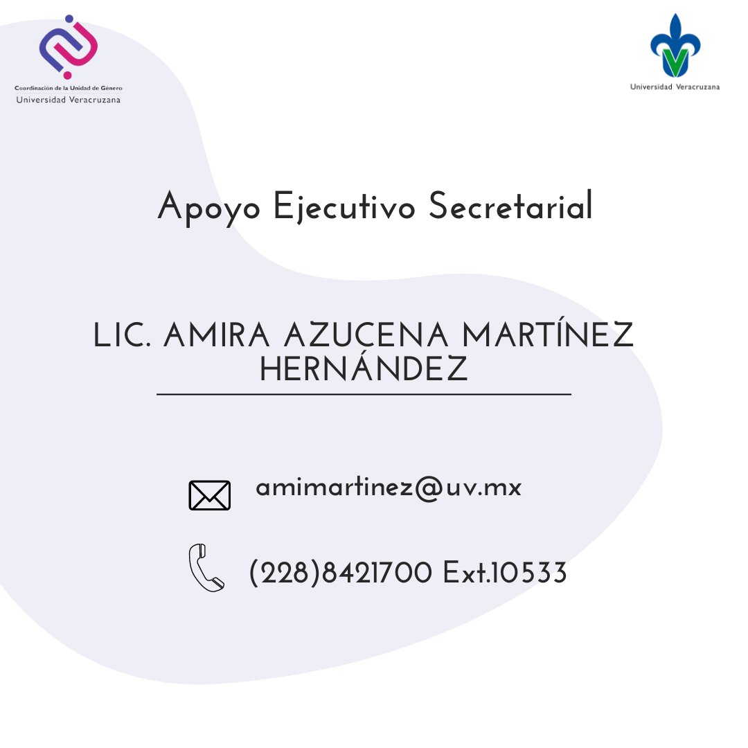 ¡Estamos de regreso! 🔥🔥🔥
Si necesitas asesoría jurídica con perspectiva de género o capacitación en temas de género, acércate a la Coordinación de la Unidad de Género UV. 💜💚
Estos son nuestros datos de contacto.
Impulsemos juntxs la #igualdaddegénero y una #uvdiversa