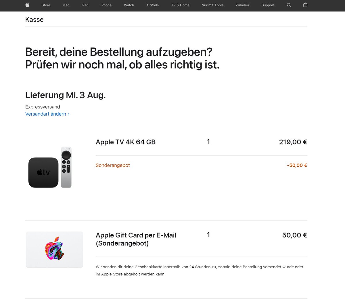 roXyPS3's tweet photo. People will probably call me stupid but yes, I just bought a Apple TV 4K - without needing one - just to get a 50€ Apple Gift Card. 🤷‍♀️ https://t.co/ehkb0yU7jS