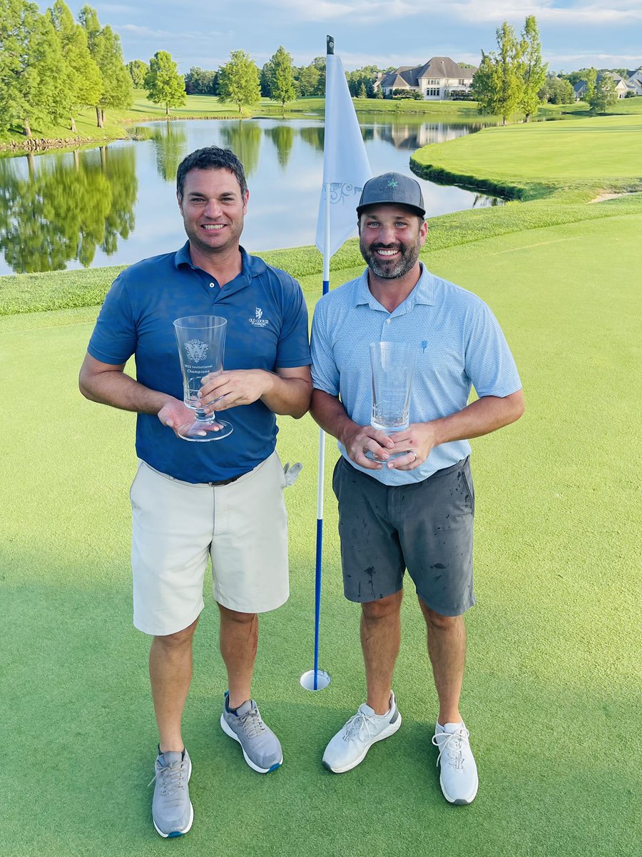 🥁🥁🥁

Congratulations to our 2022 Men’s Invitational Winners, Jim Nolan and John Delvecchio-Hall 🎉

#wedgewoodgolfcc 
#2022Winners 
#GolfLife