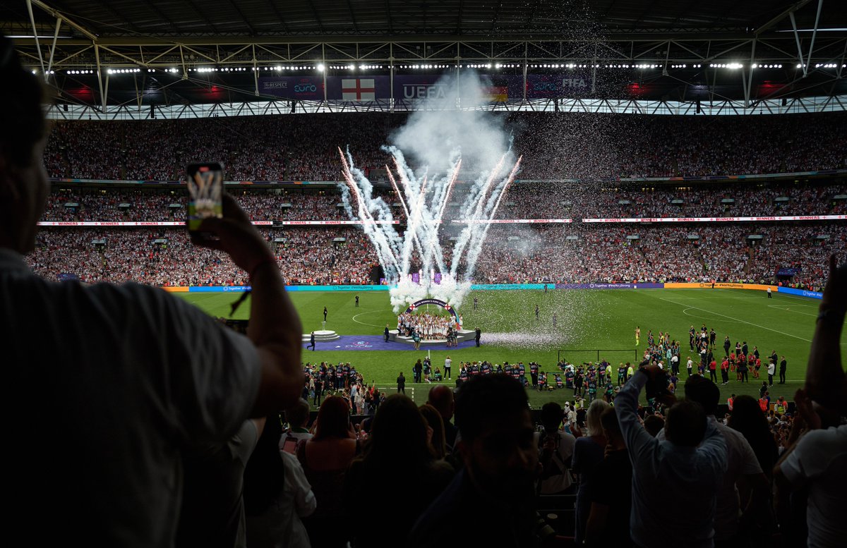 Lionesses's tweet photo. It's more than just a trophy. It's a legacy.

We've made history, brought the country together, broken countless records and shown just how POWERFUL women really are. https://t.co/6Eh2P0GBMA