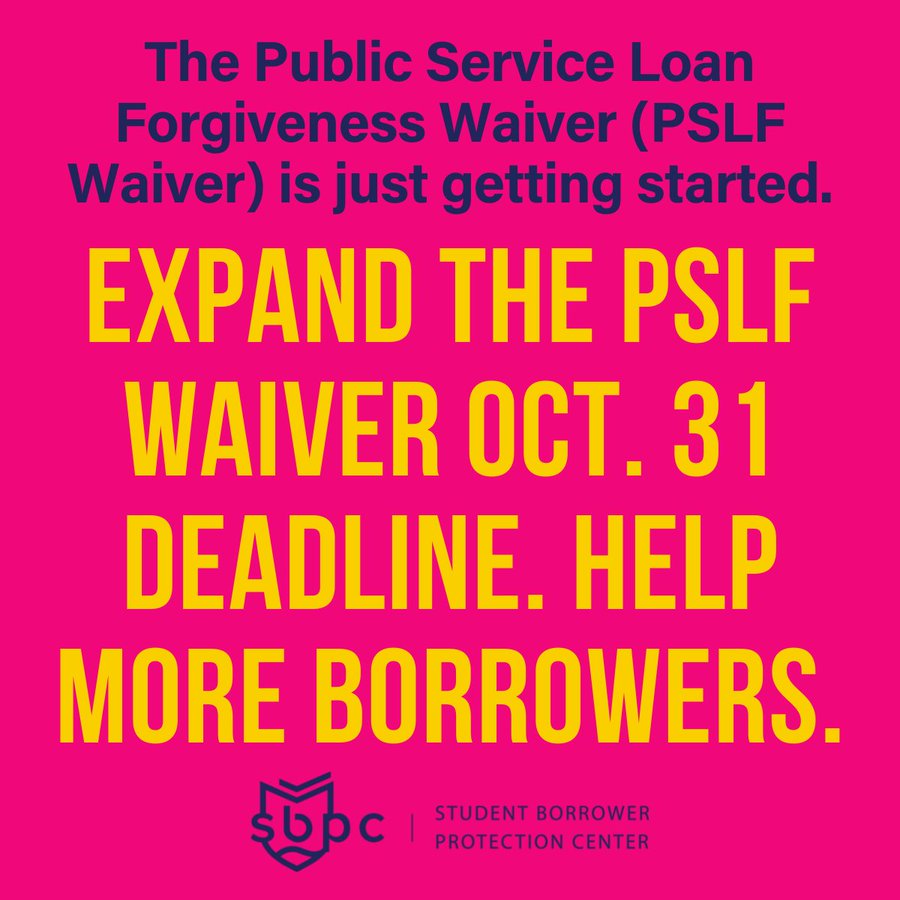 PSLF and other similar programs mentioned in the AG letter like Income-Driven repayment (IDR) are 𝐛𝐫𝐨𝐤𝐞𝐧. But @POTUS' temporary changes have been a HUGE help for improving them. Why end that prematurely protectborrowers.org/the-pslf-waive…