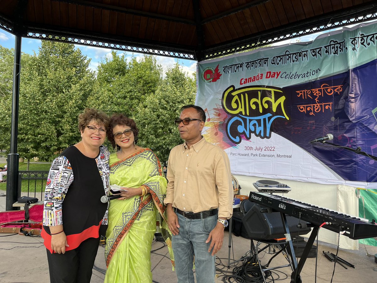 maryderos's tweet photo. Our City♥️ shines in the summer, a month of beautiful and diverse festivities. Here is a snippet of this weekend’s Bangla Mela celebration in #ParcExtension. #polmtl https://t.co/n3UGhTuS26