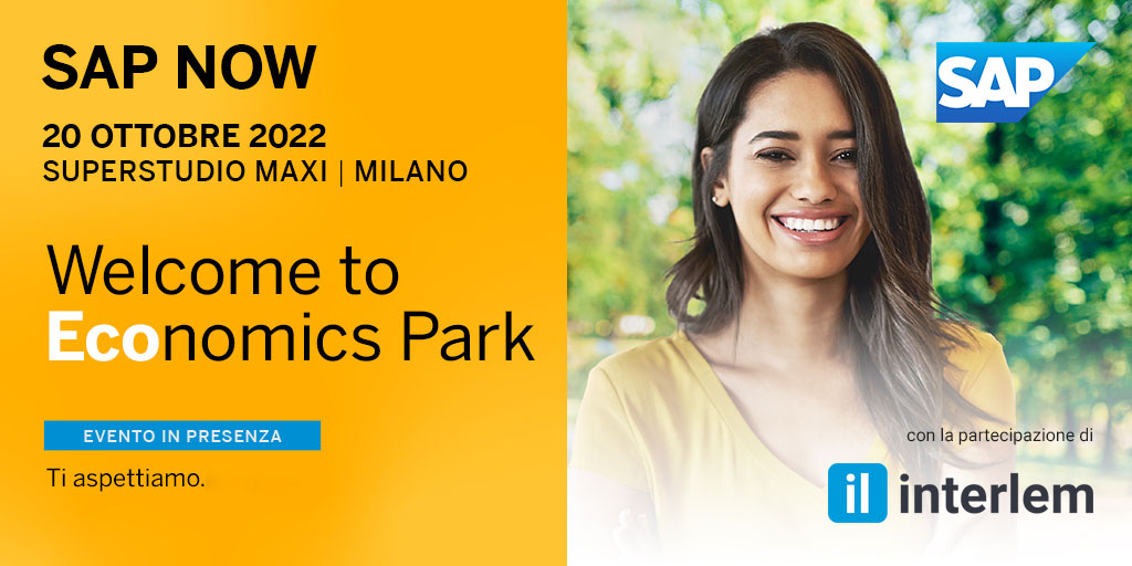Interlem's tweet photo. Anche quest’anno Interlem sarà presente a #SAPNOW. Preparati a entrare nel parco dell'#innovazione, dove #TrasformazioneDigitale, #Sostenibilità e #Competitività sono strettamente connesse. 

Interlem ti aspetta 👉 https://t.co/g6KsmdXFde

@SAPItalia #SAP #innovazionedigitale https://t.co/6HUxRnQMaC