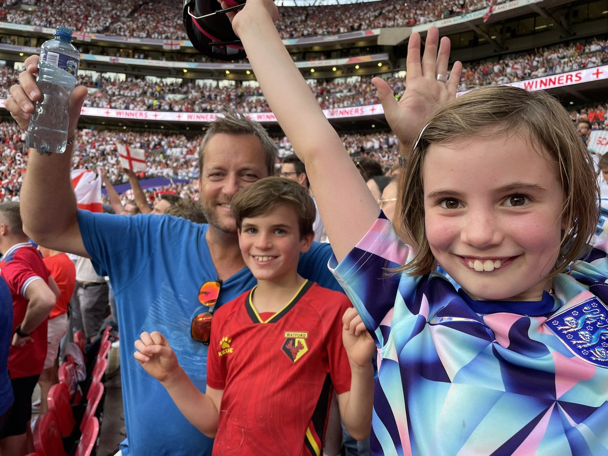 Back from an amazing trip to Wembley to watch the Lionesses. Unbelievable spirit, talent and resiliency. Really proud to take my daughter along to be inspired.