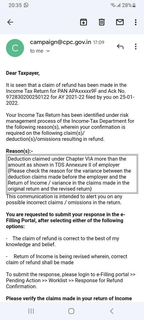 hiimrg's tweet photo. @agarca_in Someone also sent me this last year... I think @IncomeTaxIndia send these notice last year too https://t.co/Vs5yFWTgKG