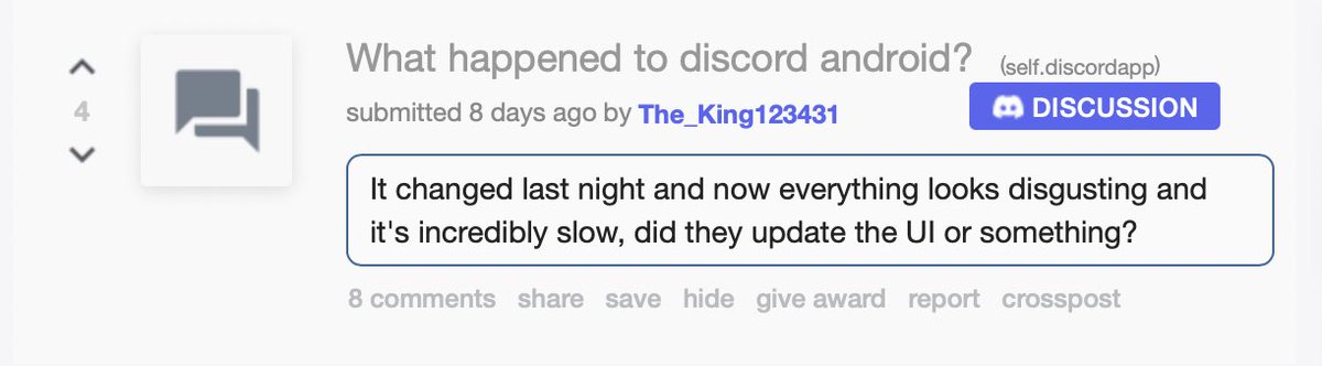 sandofsky's tweet image. Discord rolls out React Native to Android.