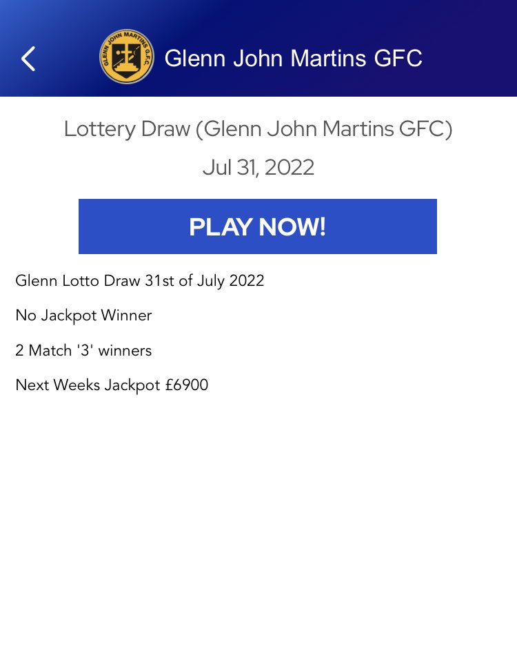 GlennGAA's tweet image. Glenn GFC Lotto results 31st July 2022 
Next week’s jackpot £6900

#IfYoureNotInYouCantWin

#supportingyourcommunity