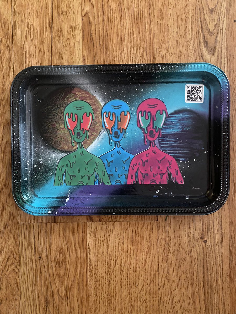 OutThereArtNFT's tweet photo. Custom trade hand painted for @zetadudes
I can add any image to a custom painted tray.
Check out my Etsy store!!
https://t.co/7CAImhnOhw
#nft #nftmerch #customtray #custom #rollingtray #420friendly #smoker #toker #discord #nftcommunity https://t.co/A6o9AqetVK