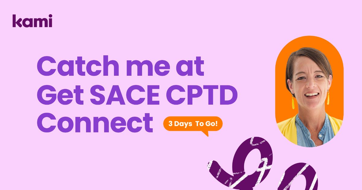 NicoleRennieZA's tweet photo. ๐ฃ3 DAYS TO GO, CAPE TOWN! Come and connect with @Kamiapp at the #GetSACE CPTD event this Thursday at St Cyprian's School @StCypriansCT
๐Register here: https://t.co/Xvvzy9siWu
#ZAedu #TwitterTeachers https://t.co/fnW9opdijZ