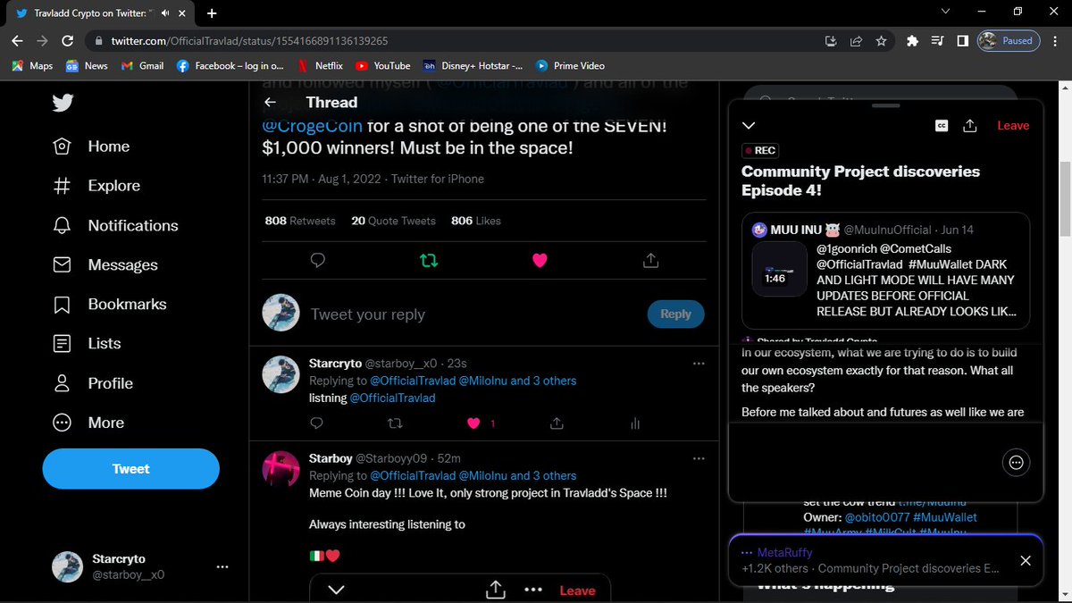 starboy__x0's tweet photo. @travladd @MiloInu @MuuInuOfficial @PigeInu @CrogeCoin listning 
@travladd https://t.co/vBQVFke78R