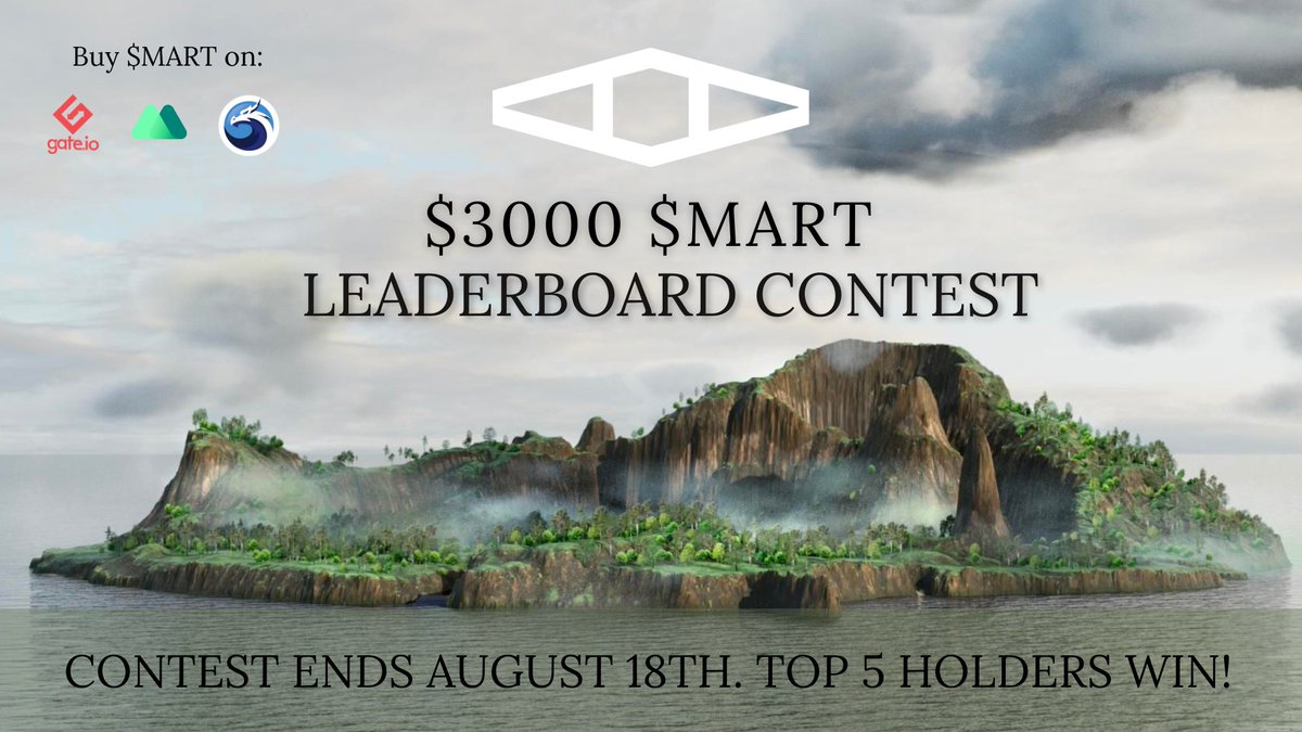 artmetaofficial's tweet photo. 💰 $3000 $MART #LEADERBOARDCONTEST 😱

To reward our #token holders, we��re running a HUGE contest!

To join:
📈 Buy $MART here: https://t.co/MIWQlfGpeK 
✅ Connect wallet to the holders Discord channel (https://t.co/MJepye6vAE)

Contest ends Aug. 18th. Top 5 holders win! 🤑 https://t.co/wZU32frFmQ