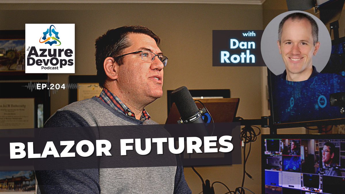 ClearMeasure's tweet photo. In this Azure DevOps Podcast episode, Blazor Futures.
https://t.co/0v1vzs5KKE
Listen to the architectural vision for Blazor
@jeffreypalermo
@danroth27.
#azuredevopspodcast #blazor #java #dontnet #Csharp #ASP https://t.co/nAb1AcQkL5