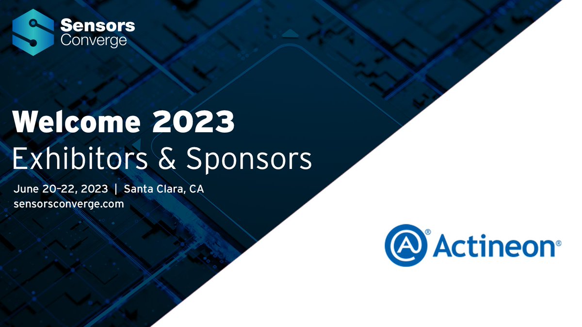 SensorsConverge's tweet photo. Welcome Actineon to #SensorsConverge 2023! Learn more at https://t.co/39lp1khMAi.
Get on the list for Sensors Converge 2023! https://t.co/6NOkfeEn3g
#sensors #ai #voicerecognition #iotsensor #edgegateways #computeplatforms https://t.co/6ZGGkCRrPB