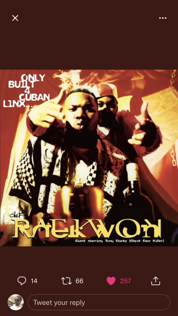 MaxLitJF50's tweet photo. Today was the day back in 1995… #onlybuiltforcubanlinx #ob4cl #wugambinos #raekwonthechef #ghostfacekillah #wutangclanstrikesagain https://t.co/EcK44Iraqf