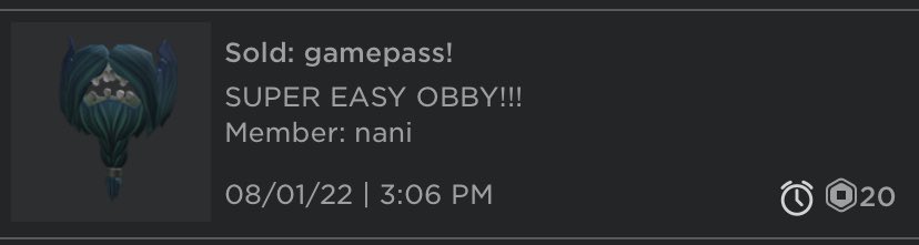 rubyrh_'s tweet photo. @sqxarlett is trusted! I went first and they bought my gamepass right after :) https://t.co/jEtcdLd9Vv
