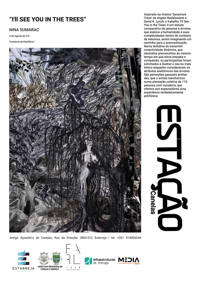 Very happy, excited and deeply honoured to share that my work has received the 1st prize award and a solo exhibition at The Cultural Institution Associação Estação Viva, Canelas-Estarreja, Portugal.
Opening: Wednesday, August 3rd, from 9 pm.
Until August 17th, 2022.