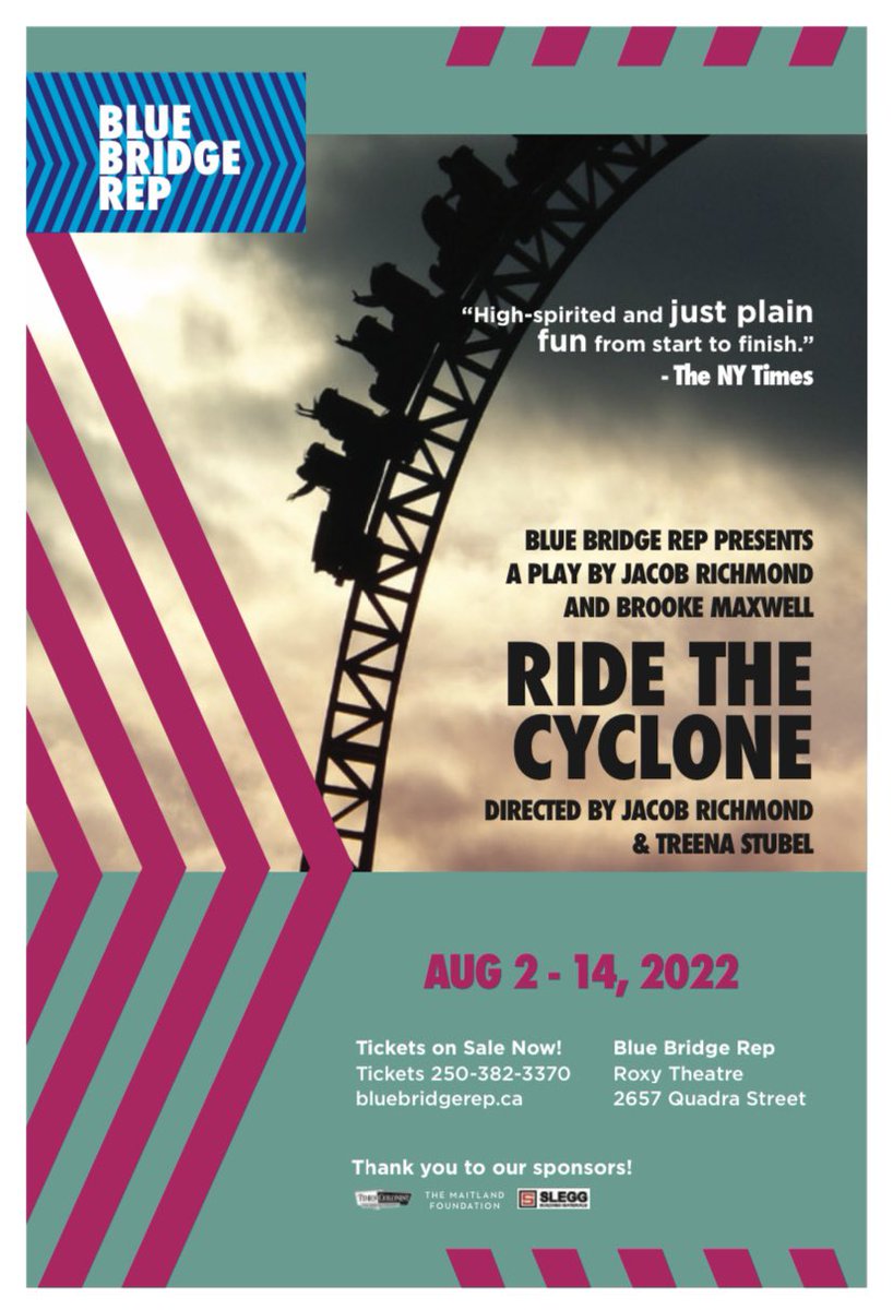 Matty_Cools's tweet image. RIDE THE CYCLONE OPENS TOMORROW! Get your tickets now at bluebridgetheatre.ca #ridethecyclone #theatre #musical #victoriabc