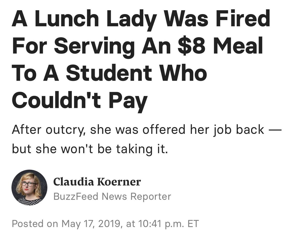 GoodPoliticGuy's tweet photo. fired for feeding hungry children we really live in an incredibly bleak capitalist dystopia https://t.co/D8iy9rKRK9