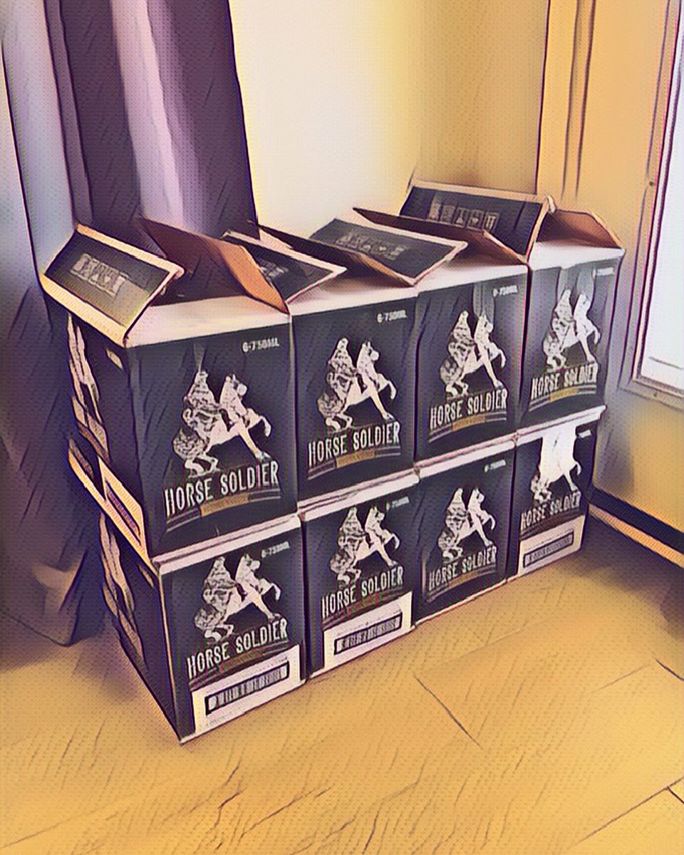 Belles2Badasses's tweet photo. “All present and accounted for, ma’am!” My very own platoon. Stocked up on the fabulous @HorseSoldierUSA bourbon. #horsesoldierbourbon #kentuckybourbontrail #seemyset #bourbon #leeredmond #kentucky https://t.co/5p1z9lZnkI